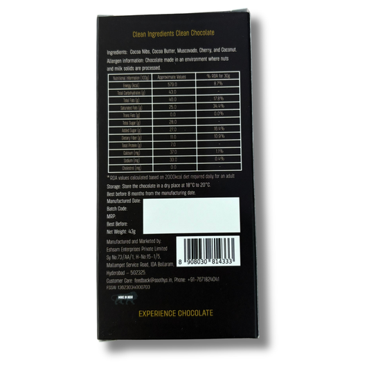 Pack Of 5 | 70% Dark Chocolate Cherry and Coconut | 43 gms