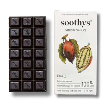 100% Dark Chocolate Bars Vegan |Sugar Free| 88 gms