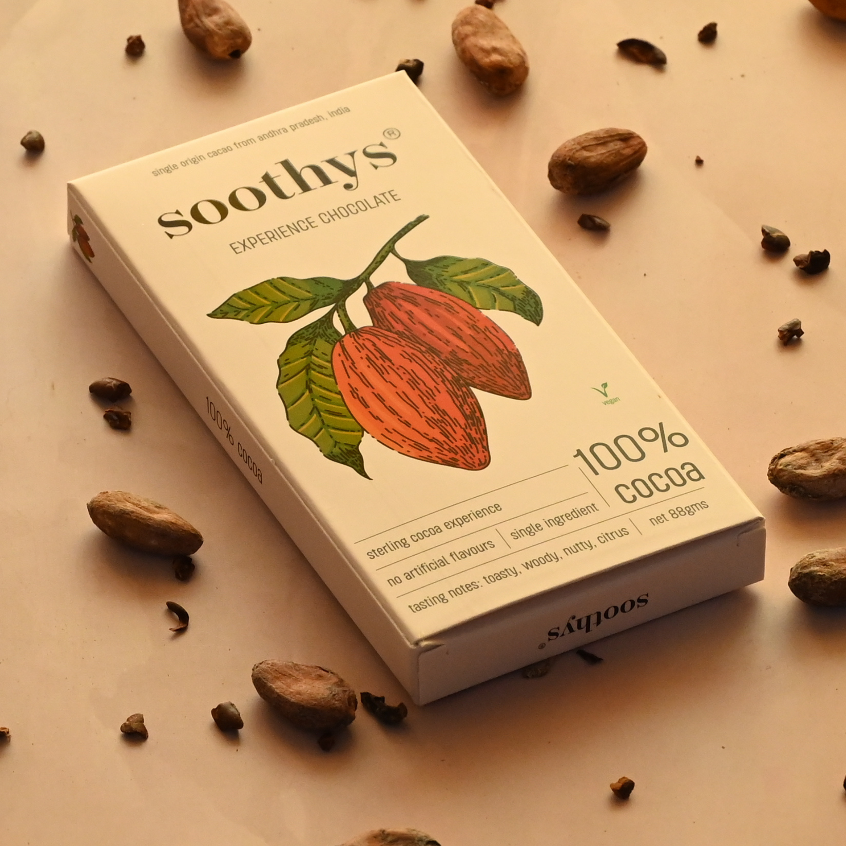 Soothys 100% Dark Chocolate Bar (Vegan)