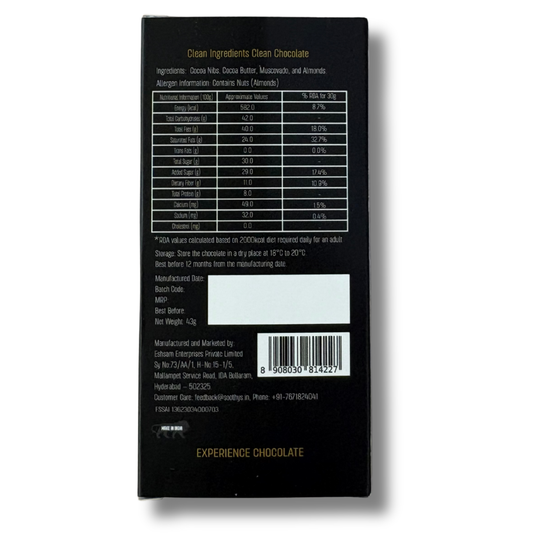 Value Combo - 70% Dark Vegan Almond Chocolate Bars (43 grams - 5 bars)
