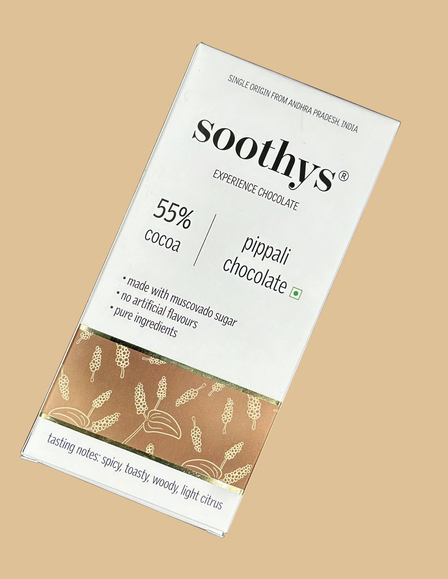 55% Dark Pippali Craft Chocolate Bars - Soothys Bean-to-Bar