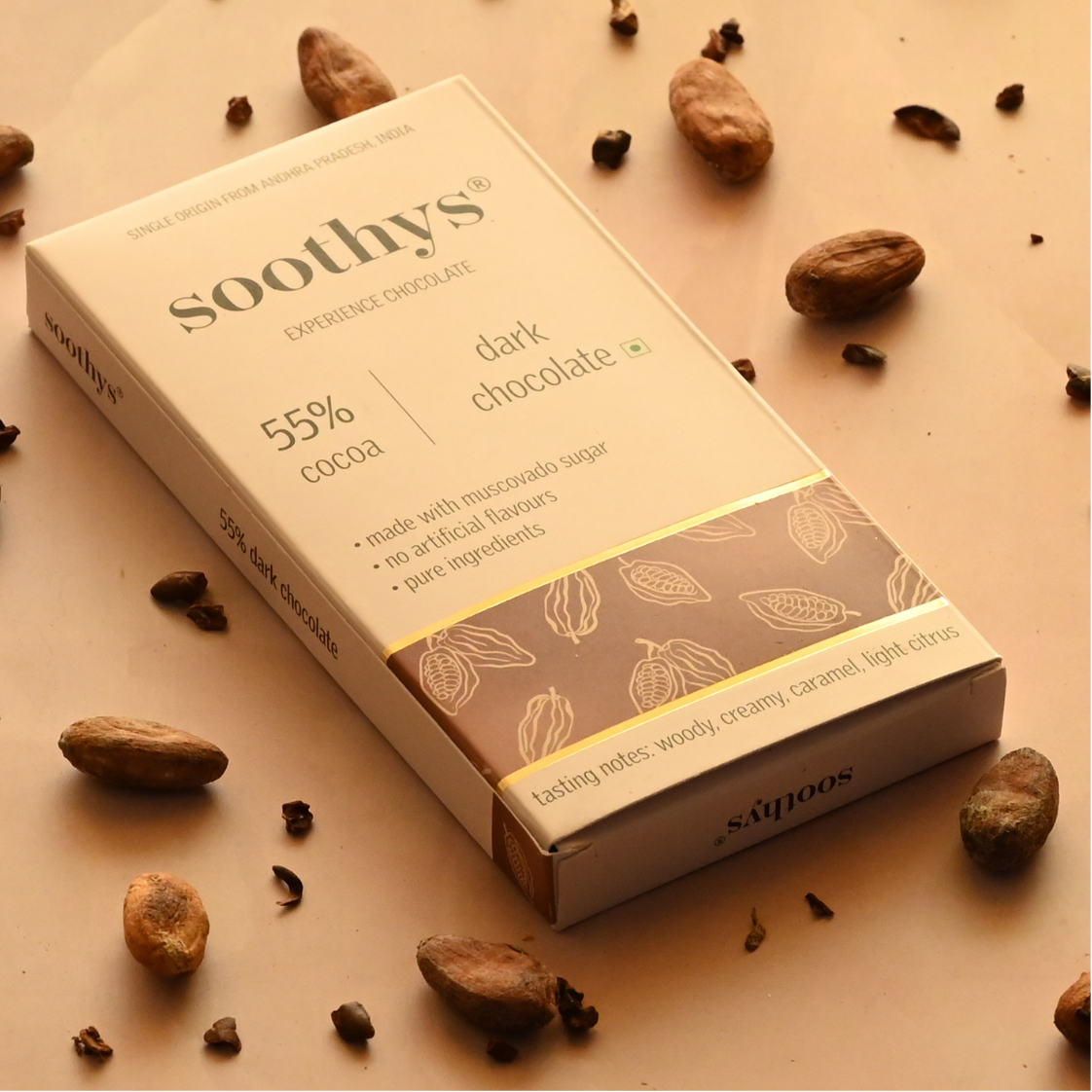 Soothys 55% Dark Craft Chocolate Classic Bar