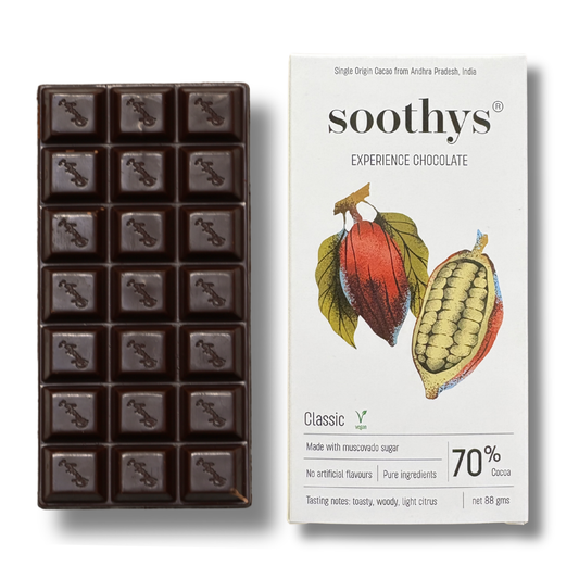 70% Dark Vegan Chocolate Bars | 88gms