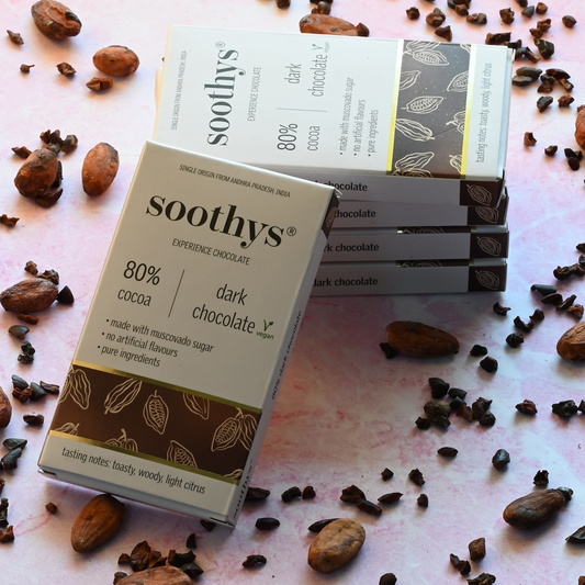 Value Combo - 80% Dark Vegan Chocolate Bars (40 grams - 5 bars)