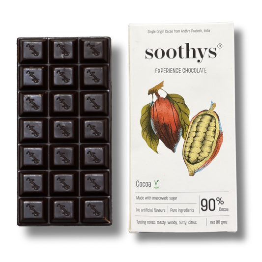 90% Dark Chocolate Bars Vegan | 88gms