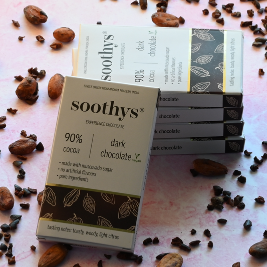 Value Combo - 90% Dark Vegan Classic Chocolate Bars (40 grams - 5 bars)