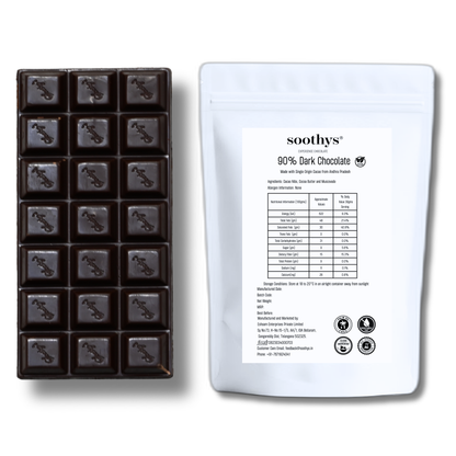 90% Dark Chocolate Bars Vegan | 88gms