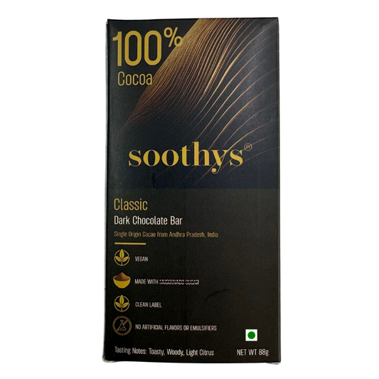 100% Dark Chocolate Bars Vegan |Sugar Free| 88 gms