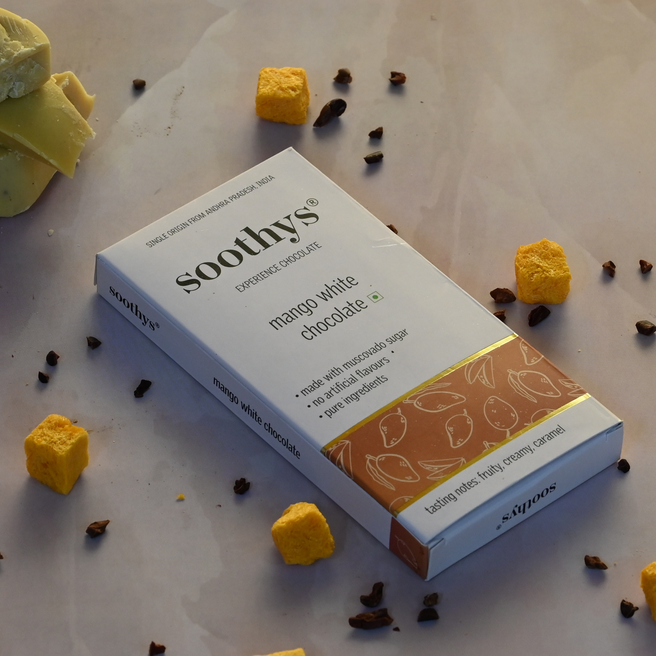 Soothys Mango White Craft Chocolate Bar