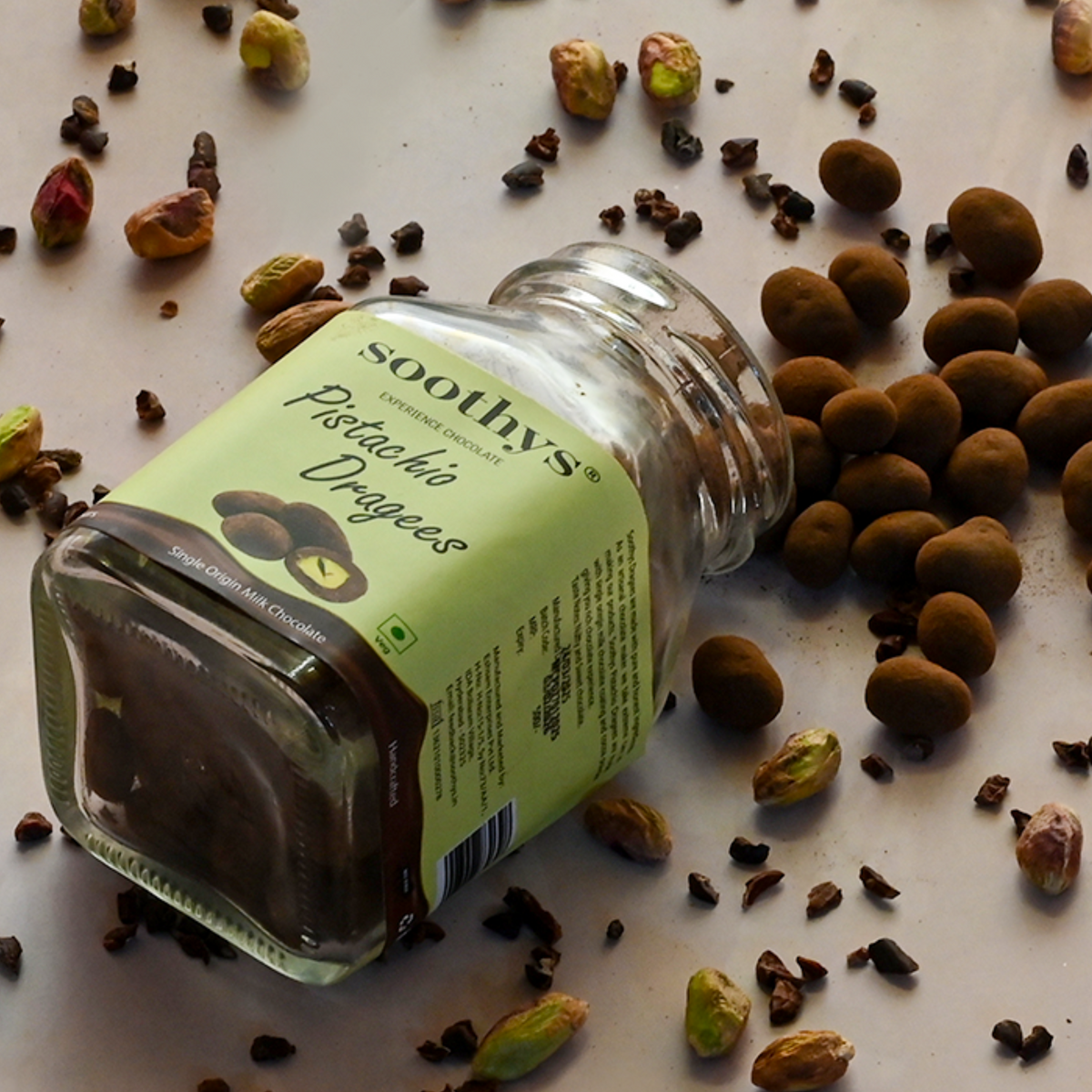 Soothys Pistachio Dragees Craft Chocolate