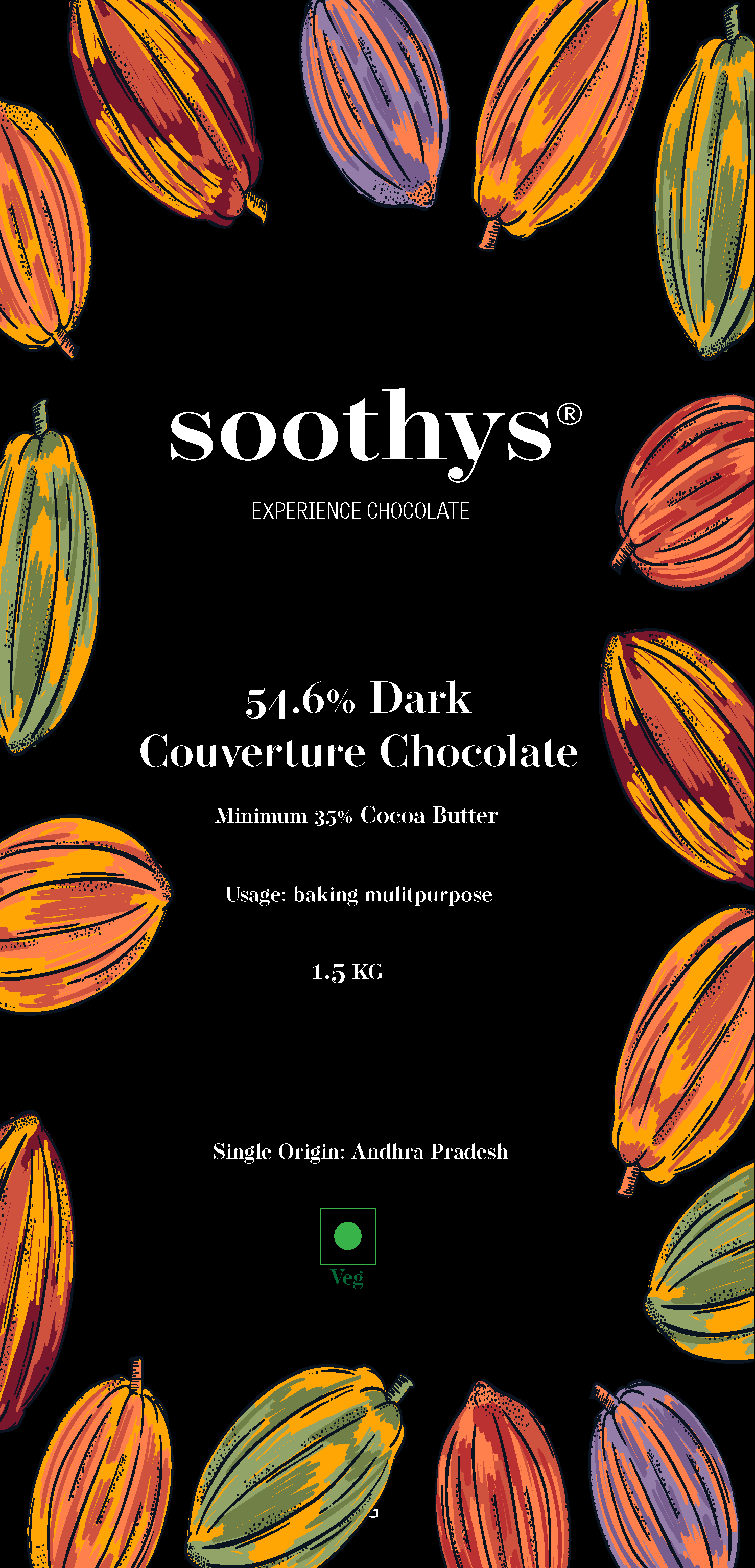 Soothys 54.6% Dark Baking Chocolate